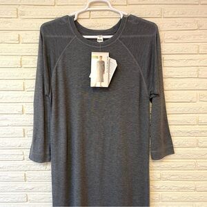 🆕 Calida Nightdress Nightgown Womens Grey Soft Long Sleeve Night Shirt Sz Small